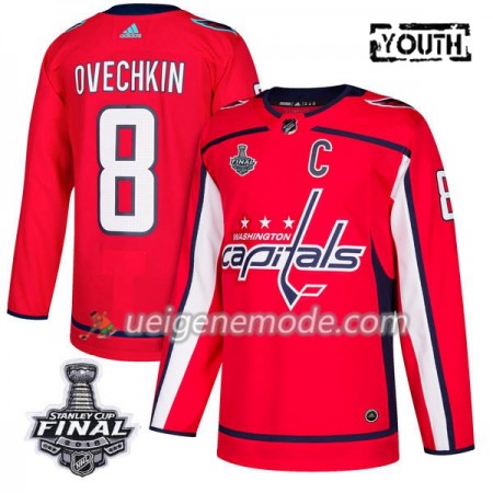 Kinder Eishockey Washington Capitals Trikot Alex Ovechkin 8 2018 Stanley Cup Final Patch Adidas Rot Authentic